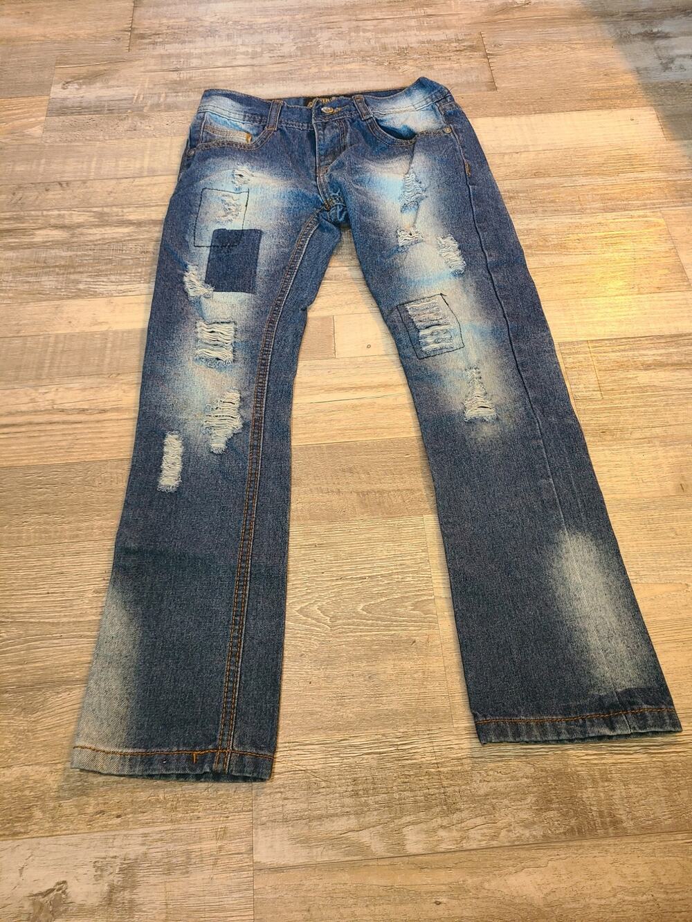 City ink size 8 youth distressed bootcut jeans